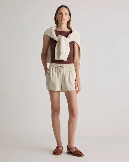 Stretch Cotton Jersey Boat Neck Tank