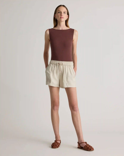 Stretch Cotton Jersey Boat Neck Tank