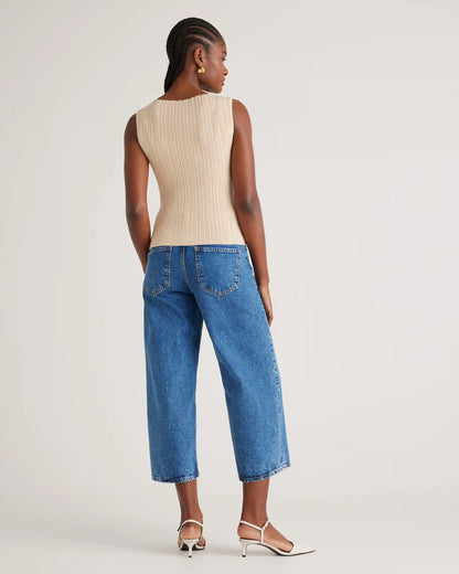 Cotton Cashmere Ribbed Tank