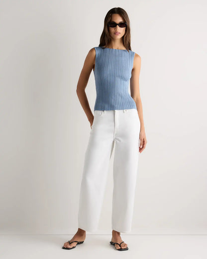 Cotton Cashmere Ribbed Tank