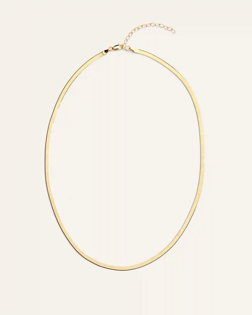 10K Gold Herringbone Chain Necklace