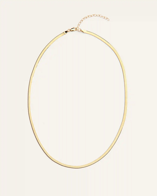 10K Gold Herringbone Chain Necklace