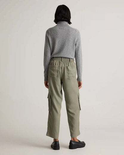 Vintage Wash Tencel Drawstring Cargo Pants
