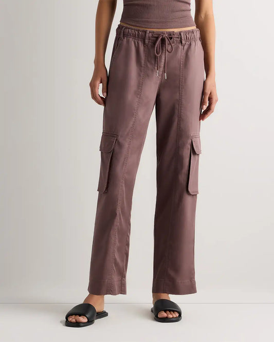 Vintage Wash Tencel Drawstring Cargo Pants