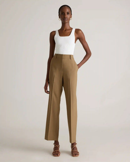 Italian Wool Straight Leg Pants