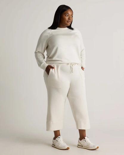 SuperSoft Fleece Cropped Wide Leg Pants