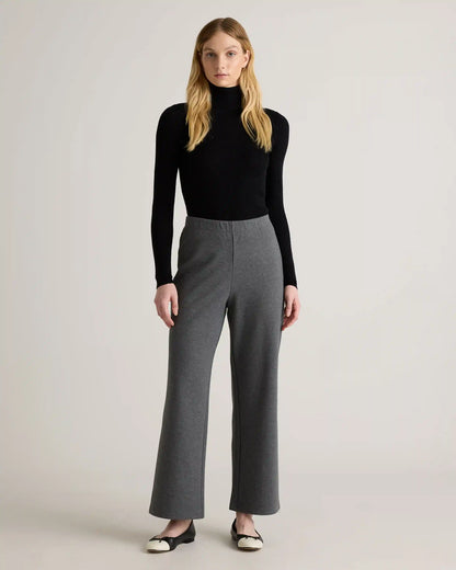 Organic Cotton Double Knit Wide Leg Pants