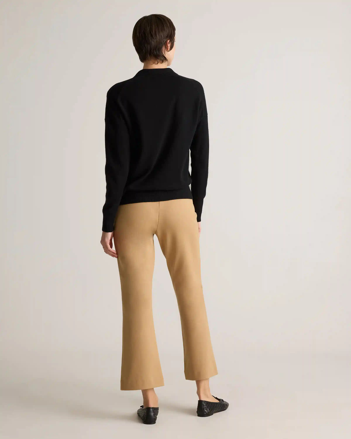 Organic Cotton Double Knit Kick Flare Pants