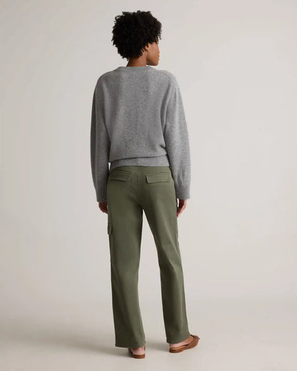 Organic Stretch Cotton Twill Cargo Pants