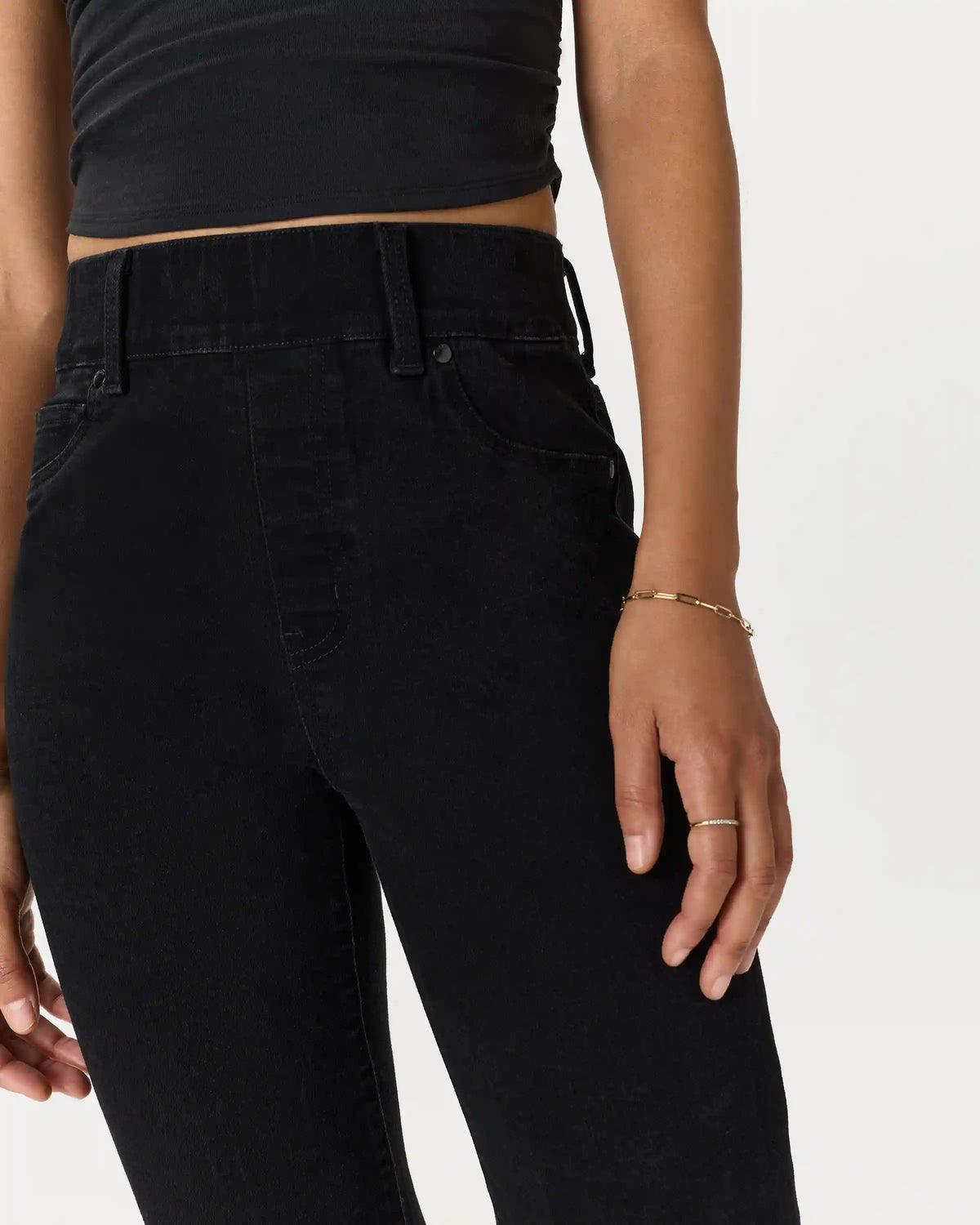 Nina Stretch Pull-On Kick Flare Jeans