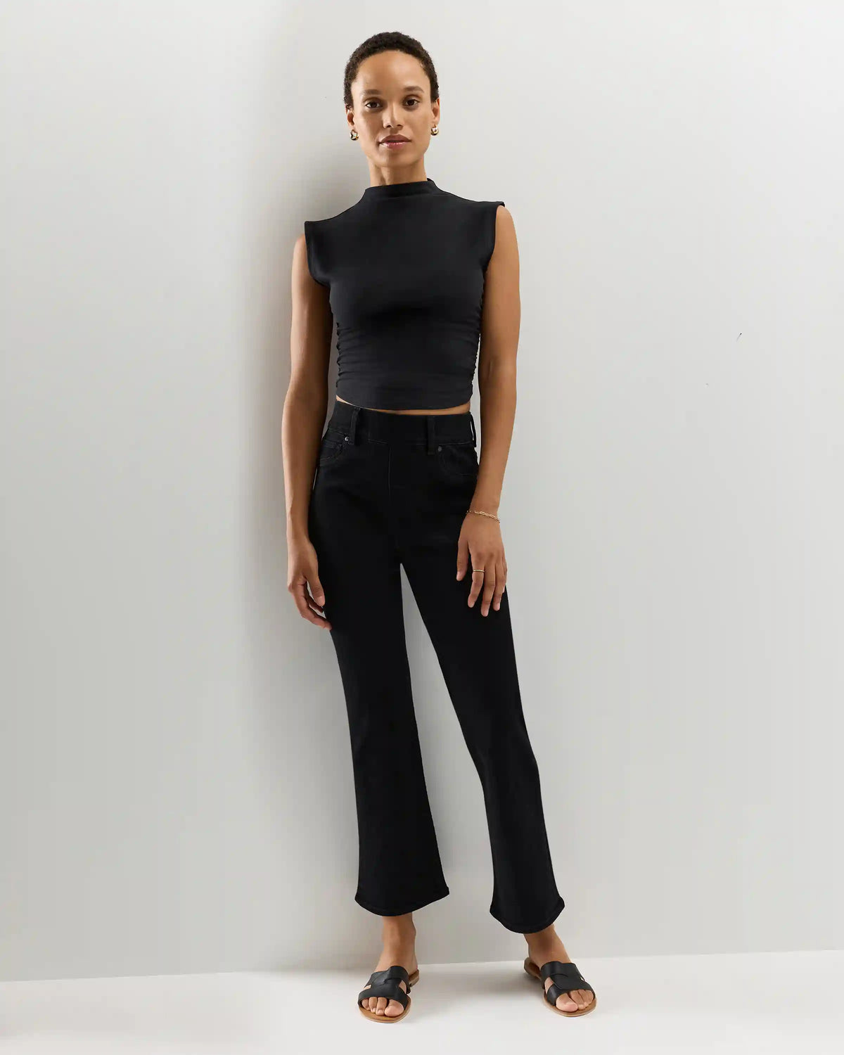 Nina Stretch Pull-On Kick Flare Jeans