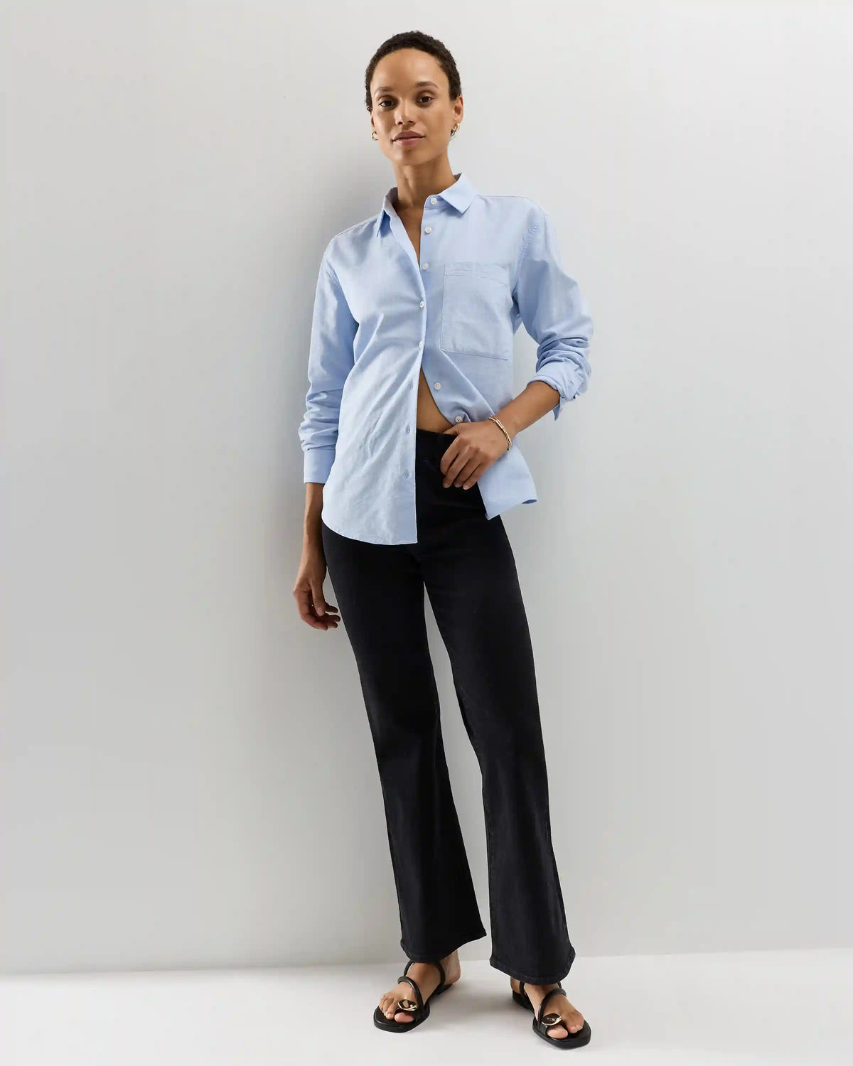 Nina Stretch Pull-On Flare Jeans