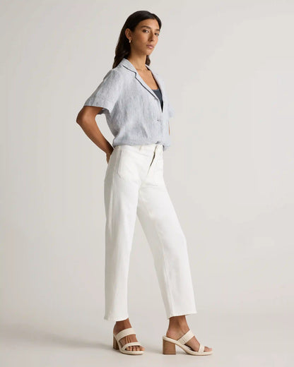 Bella Stretch Patch Pocket Wide Leg Jeans