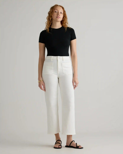Bella Stretch Patch Pocket Wide Leg Jeans
