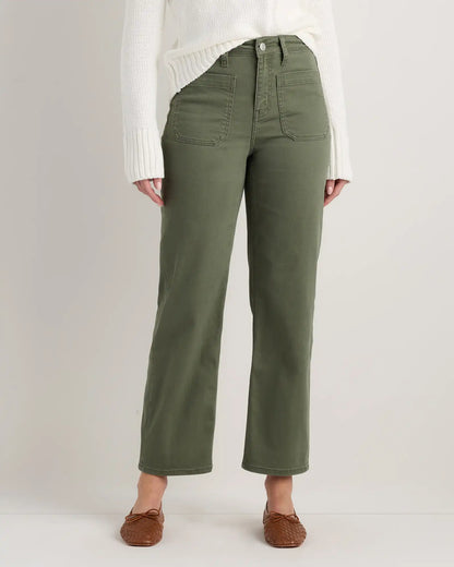 Bella Stretch Patch Pocket Wide Leg Jeans