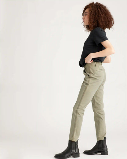 Stretch Cotton Twill Girlfriend Chino Pants