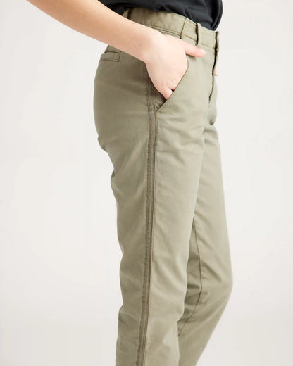Stretch Cotton Twill Girlfriend Chino Pants