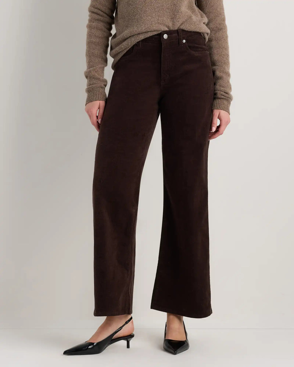 Organic Stretch Corduroy Wide Leg Pants
