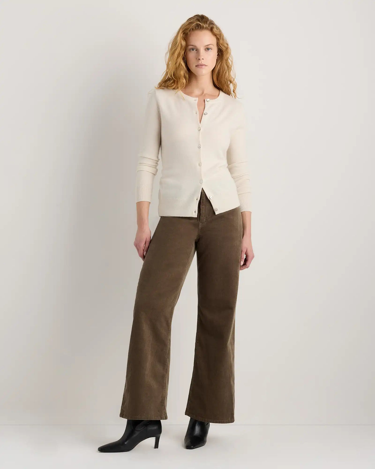 Organic Stretch Corduroy Wide Leg Pants