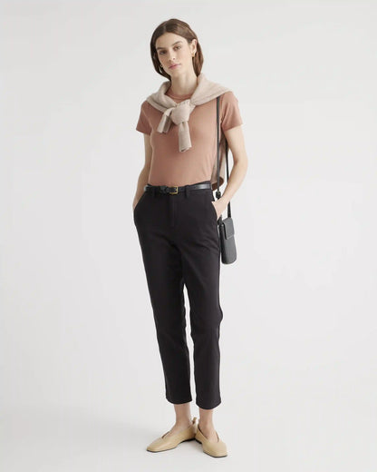 Stretch Cotton Twill Girlfriend Chino Pants