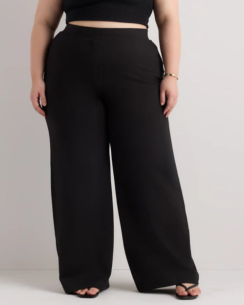 Ultra-Stretch Ponte Wide Leg Pants