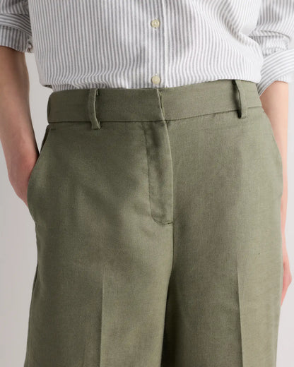 European Stretch Linen Trouser