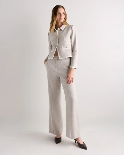 European Stretch Linen Trouser