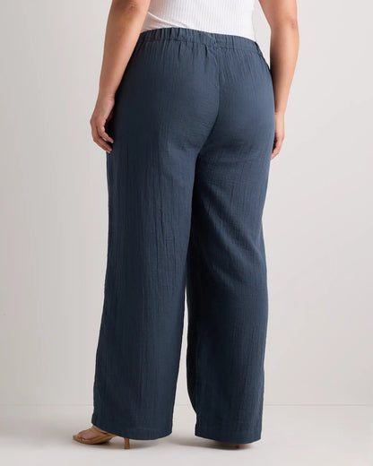 100% Organic Cotton Gauze Straight Leg Pants
