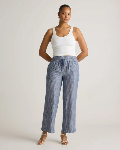 100% European Linen Wide Leg Pants