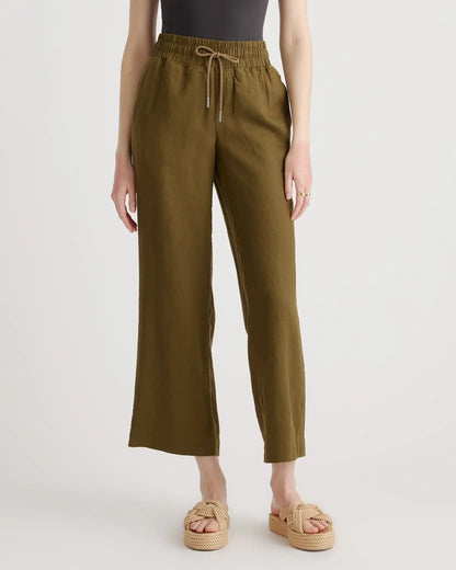 100% European Linen Wide Leg Pants