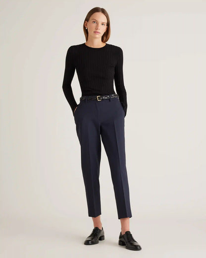 Italian Wool Slim Leg Ankle Pants
