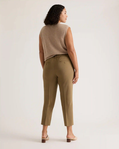 Italian Wool Slim Leg Ankle Pants