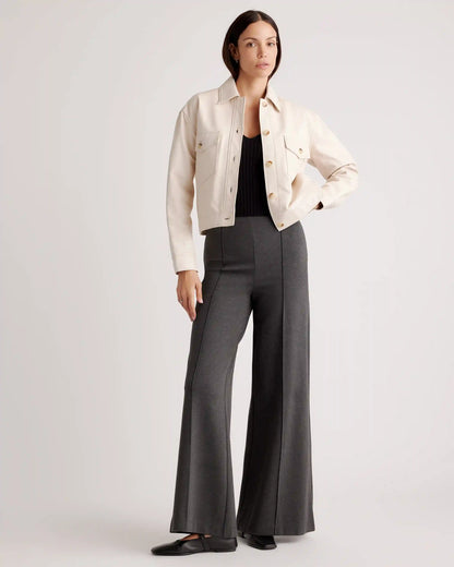 Ultra-Stretch Ponte Super Wide Leg Pants
