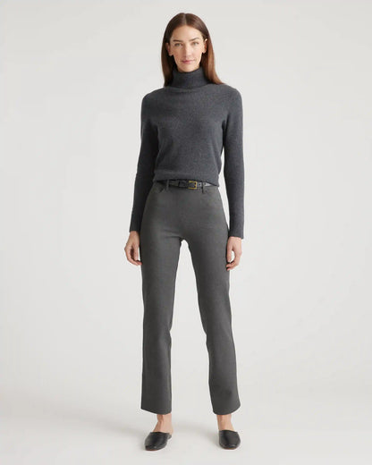 Ultra-Stretch Ponte Straight Leg 4-Pocket Pants