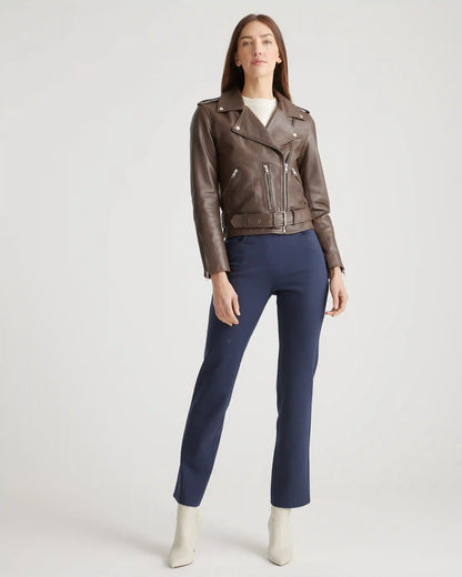 Ultra-Stretch Ponte Straight Leg 4-Pocket Pants