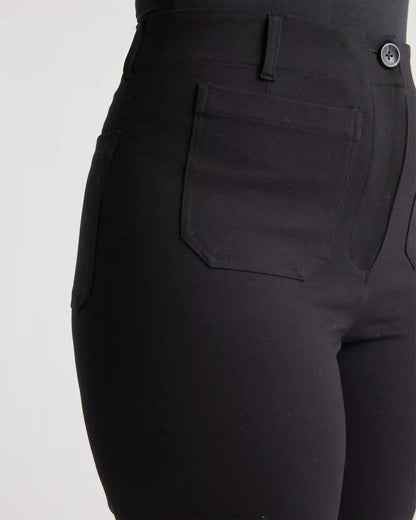 Ultra-Stretch Ponte Cropped Wide Leg Pant