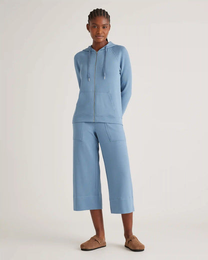 SuperSoft Fleece Cropped Wide Leg Pants