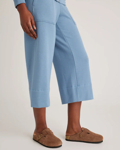 SuperSoft Fleece Cropped Wide Leg Pants