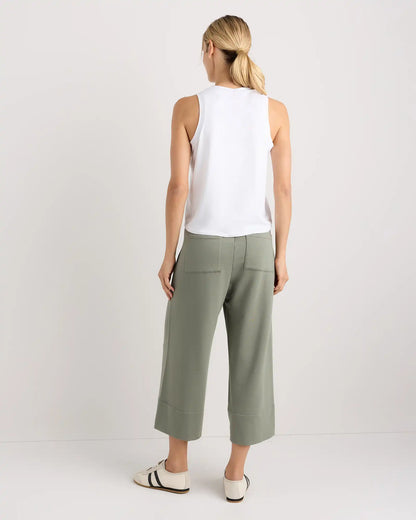 SuperSoft Fleece Cropped Wide Leg Pants
