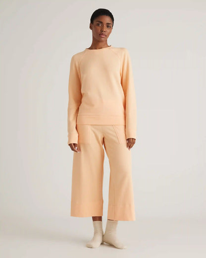 SuperSoft Fleece Cropped Wide Leg Pants