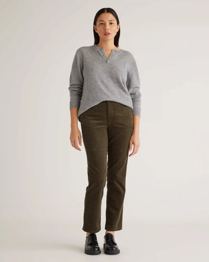 Organic Stretch Corduroy Straight Leg Pants