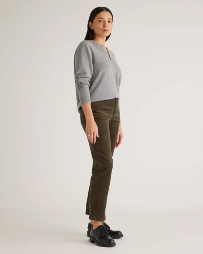 Organic Stretch Corduroy Straight Leg Pants