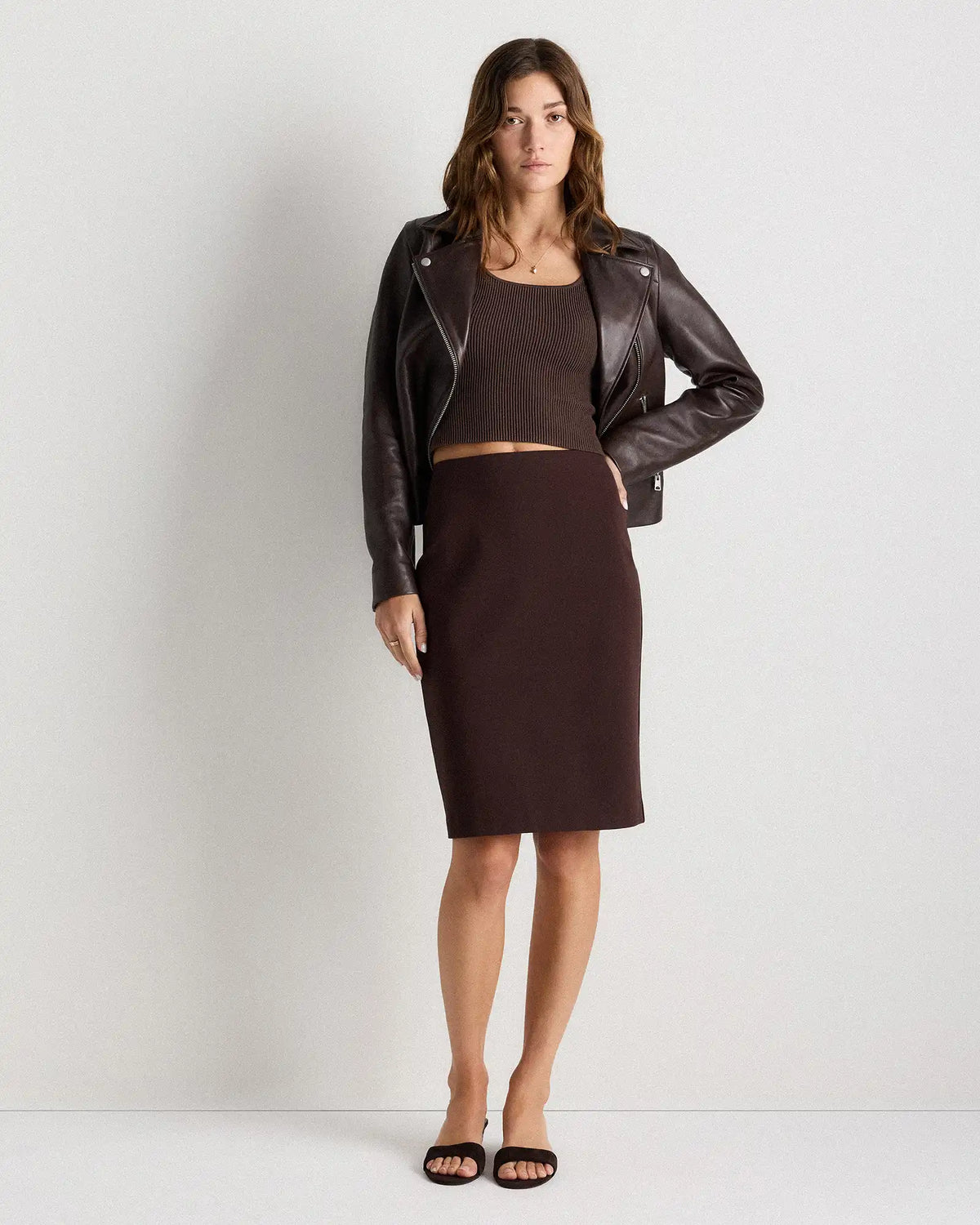 Ultra-Stretch Ponte Pencil Skirt