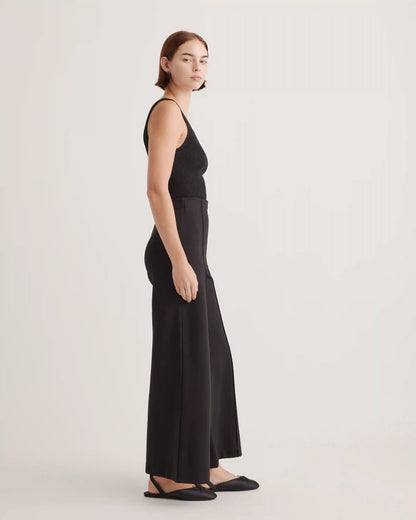 Ultra-Stretch Ponte Super Wide Leg Ankle Pants