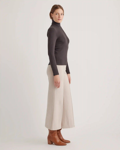 Ultra-Stretch Ponte Super Wide Leg Ankle Pants