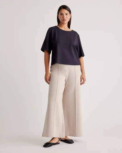Ultra-Stretch Ponte Short Sleeve Top