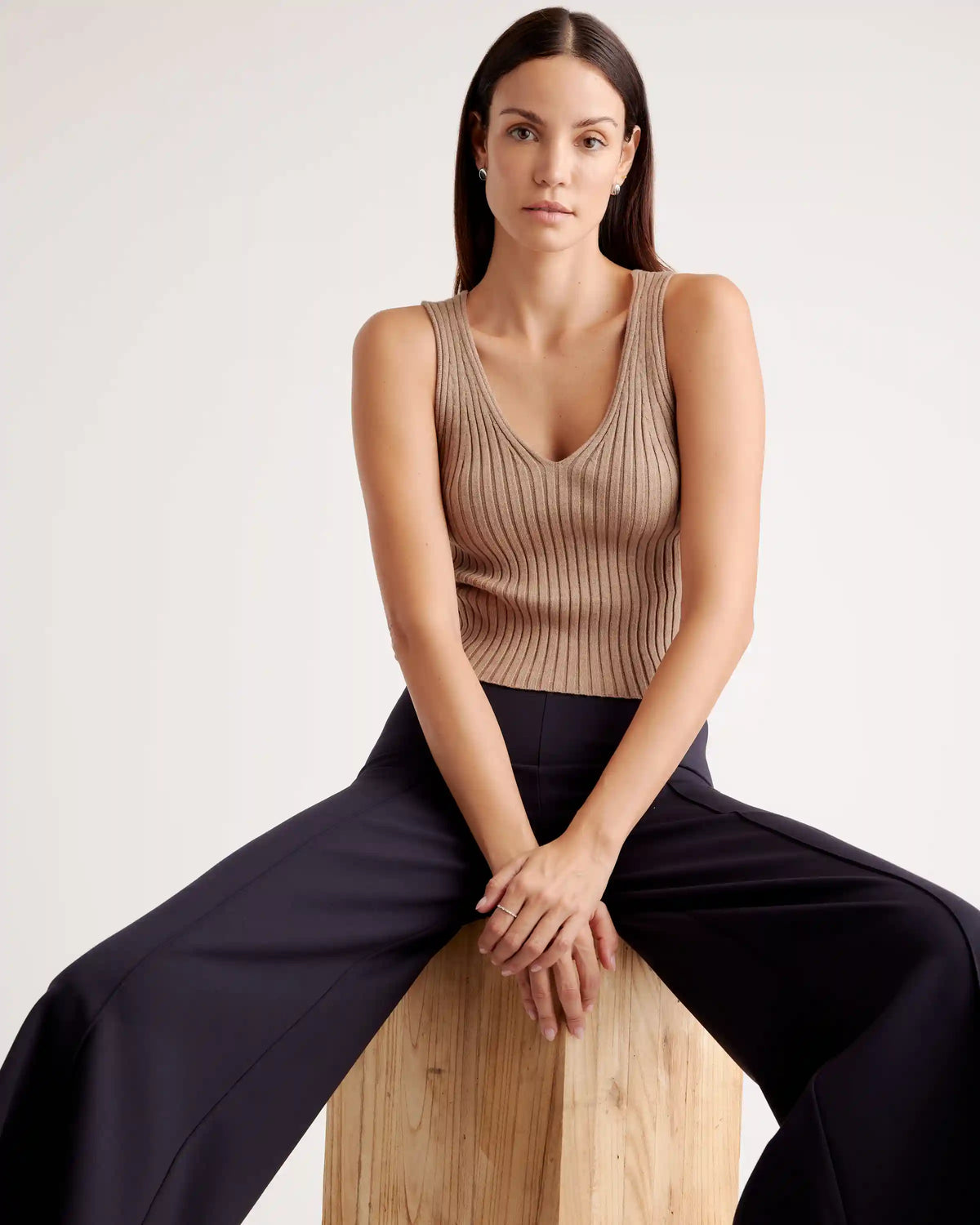 Ultra-Stretch Ponte Super Wide Leg Ankle Pants