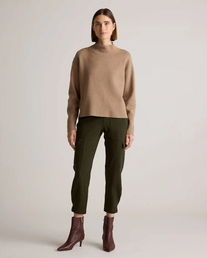 Ultra-Stretch Ponte Tapered Cargo Pants