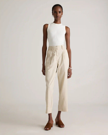 Drapey Twill Tapered Trouser