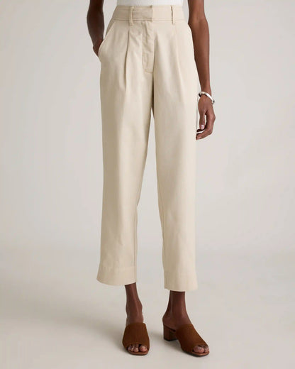 Drapey Twill Tapered Trouser